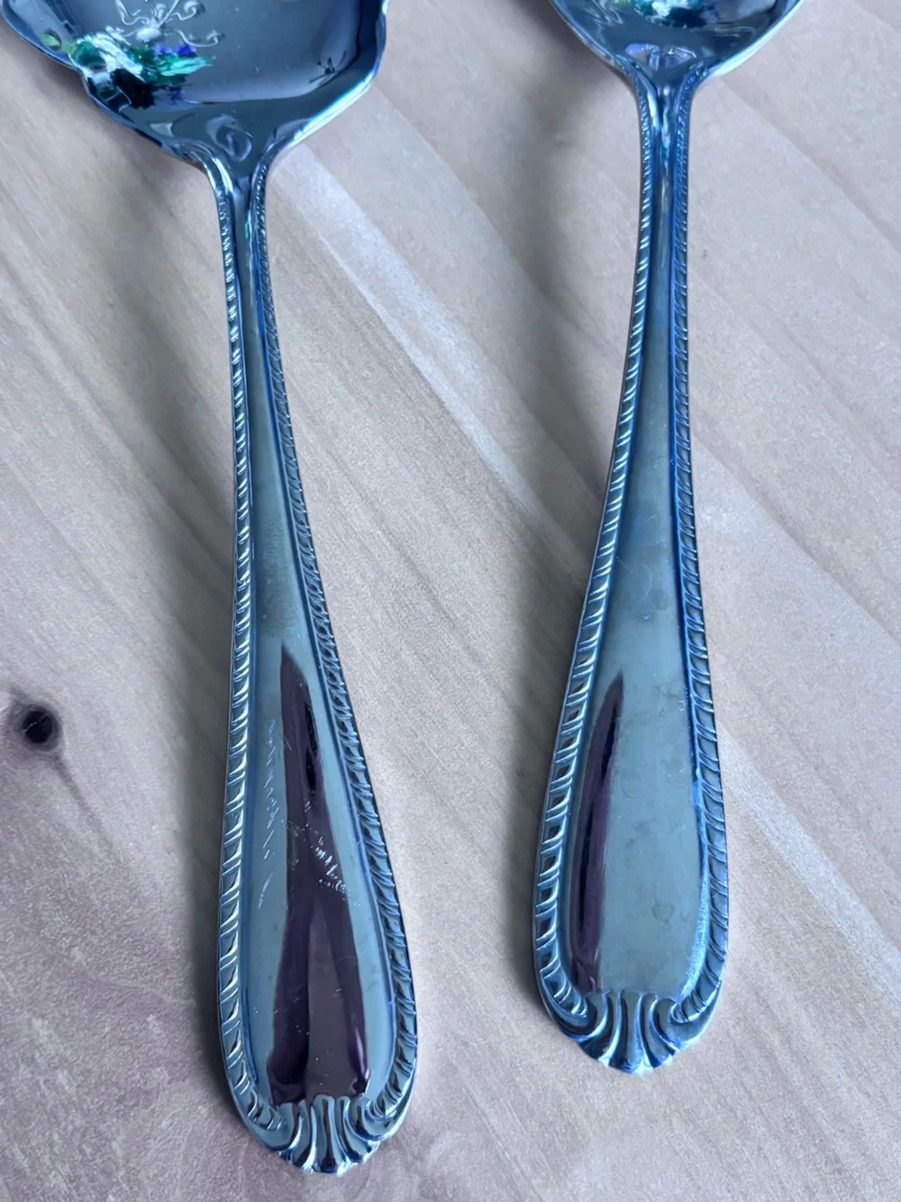 Reed & Barton DOMAIN Stainless Casserole Berry Pierced Spoon & Slotted Serving